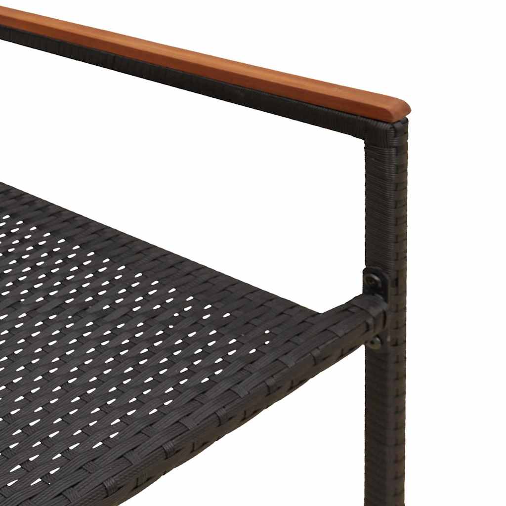 Garten Stapelstühle 2 pcs Schwarz, Braun